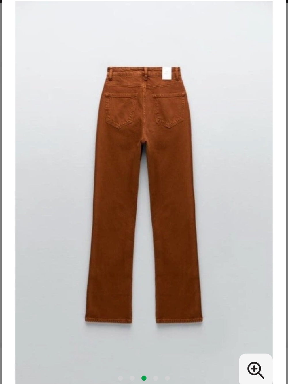 Zara Bootcut Straight Leg Jeans Brown - Picture 13 of 16